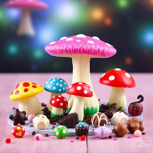 Vibrant Magic Mushroom Chocolates Collection