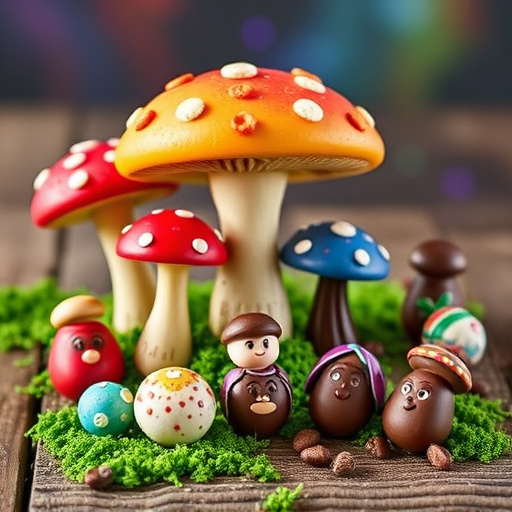 Vibrant Magic Mushroom Chocolates Collection