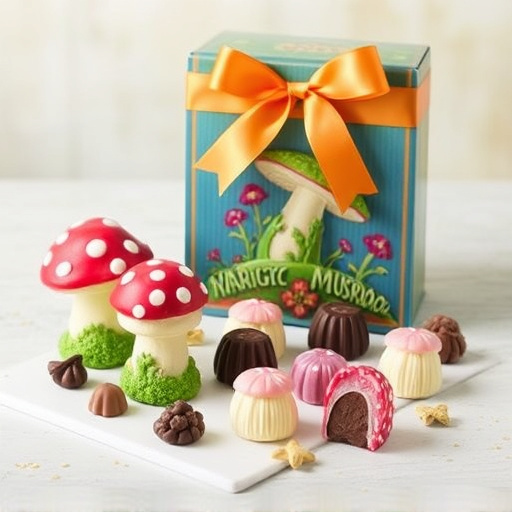 Vibrant Magic Mushroom Chocolates Collection