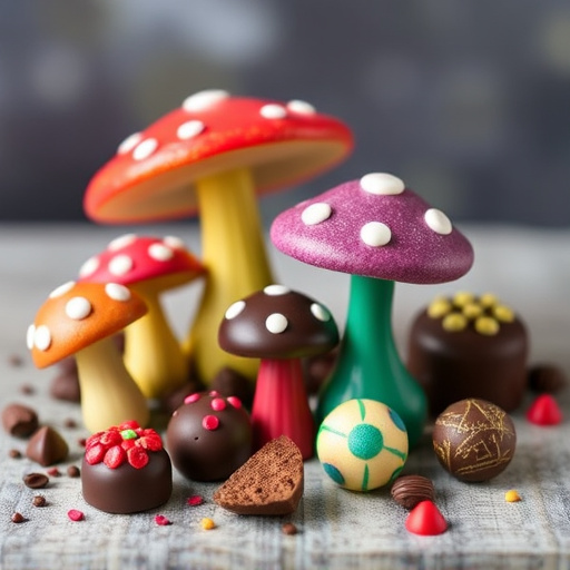 Vibrant Magic Mushroom Chocolates Collection