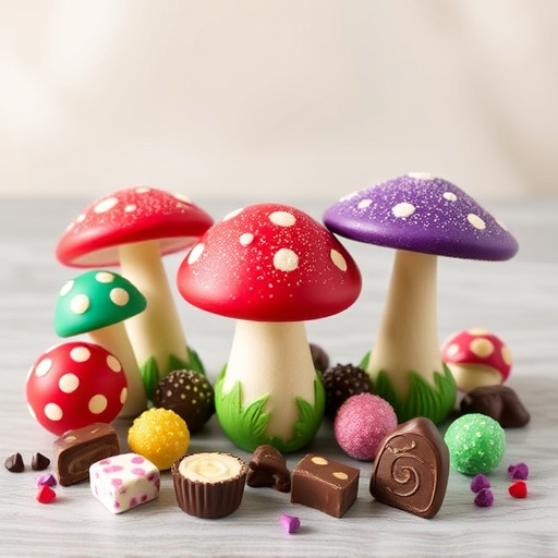 Vibrant Magic Mushroom Chocolates Collection