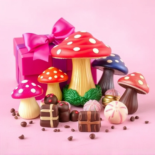 Vibrant Magic Mushroom Chocolates Collection