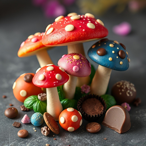 Vibrant Magic Mushroom Chocolates Collection