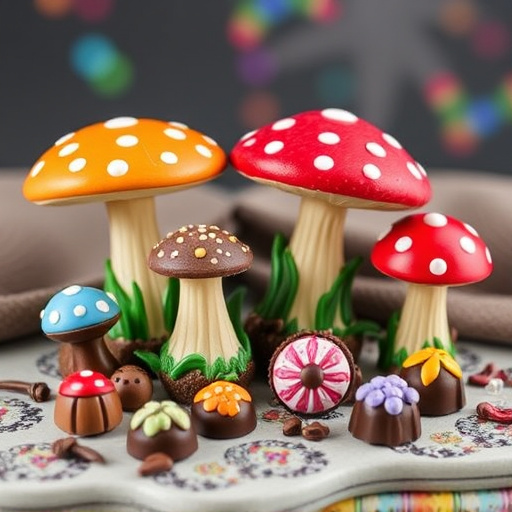 Vibrant Magic Mushroom Chocolates Collection