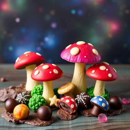 Vibrant Magic Mushroom Chocolates Collection