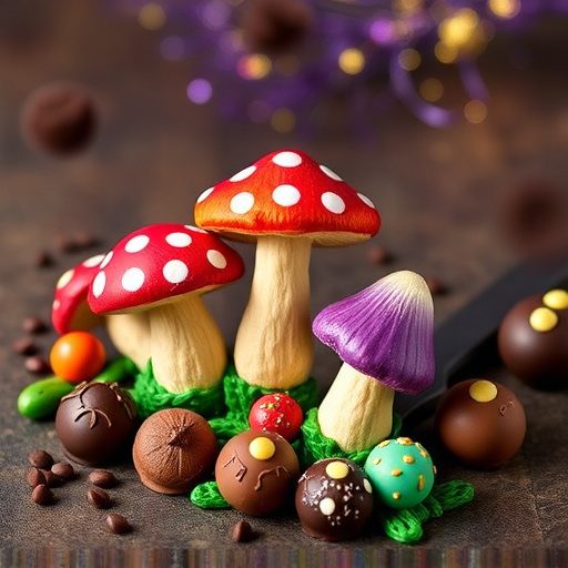 Vibrant Magic Mushroom Chocolates Collection