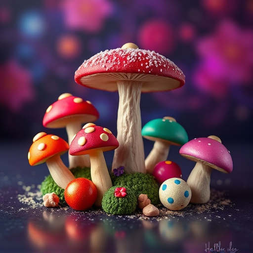 Vibrant Magic Mushroom Chocolates Collection