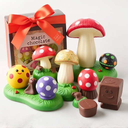 Vibrant Magic Mushroom Chocolates Collection