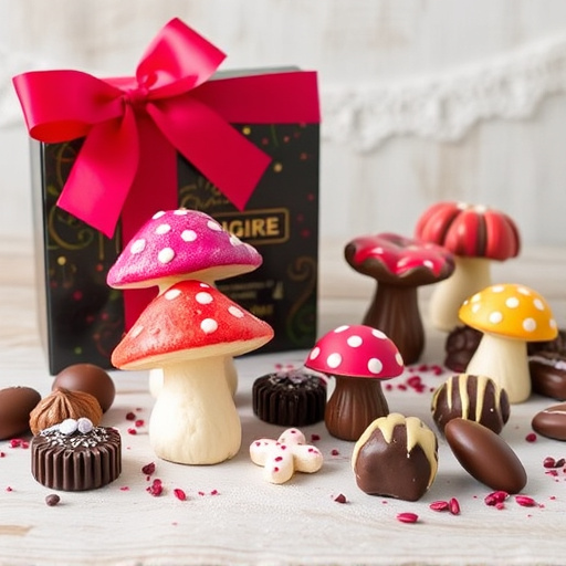 Vibrant Magic Mushroom Chocolates Collection