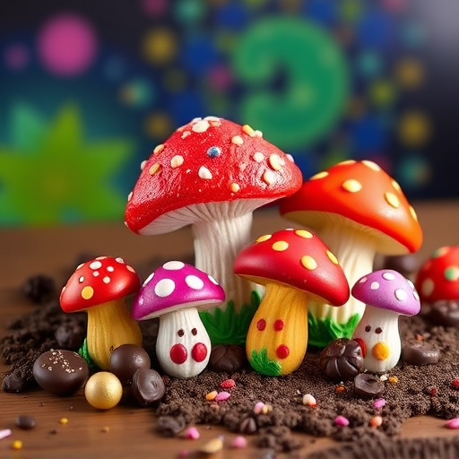 Vibrant Magic Mushroom Chocolates Collection