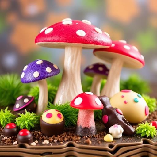 Vibrant Magic Mushroom Chocolates Collection