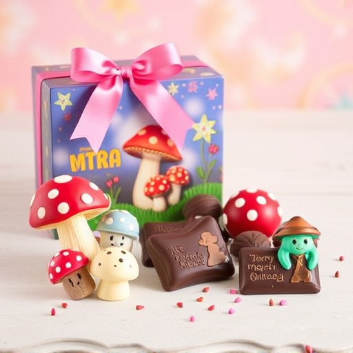 Vibrant Magic Mushroom Chocolates Collection