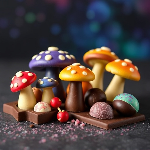 Vibrant Magic Mushroom Chocolates Collection