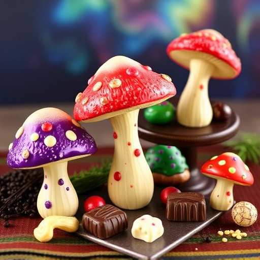 Vibrant Magic Mushroom Chocolates Collection