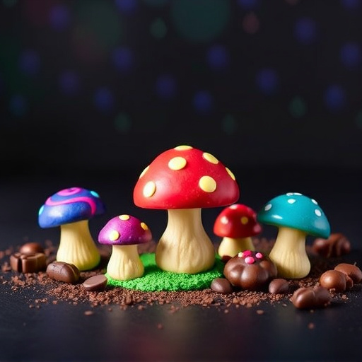 Vibrant Magic Mushroom Chocolates Collection
