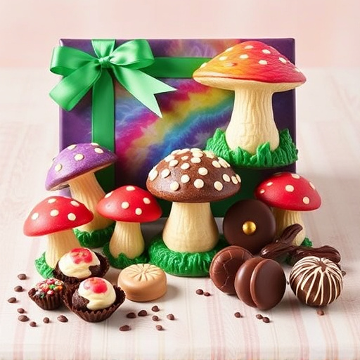 Vibrant Magic Mushroom Chocolates Collection