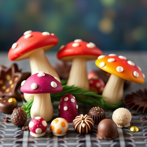 Vibrant Magic Mushroom Chocolates Collection