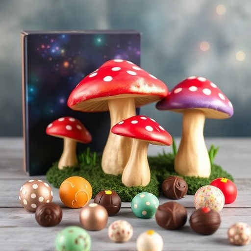 Vibrant Magic Mushroom Chocolates Collection