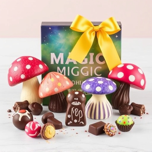 Vibrant Magic Mushroom Chocolates Collection