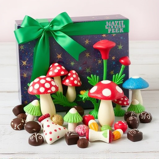 Vibrant Magic Mushroom Chocolates Collection