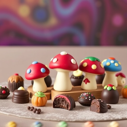 Vibrant Magic Mushroom Chocolates Collection