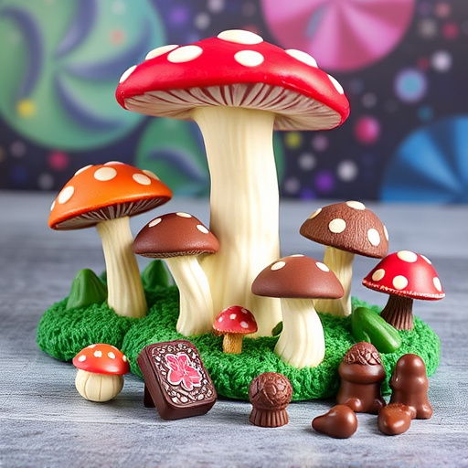Vibrant Magic Mushroom Chocolates Collection
