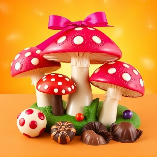 Vibrant Magic Mushroom Chocolates Collection