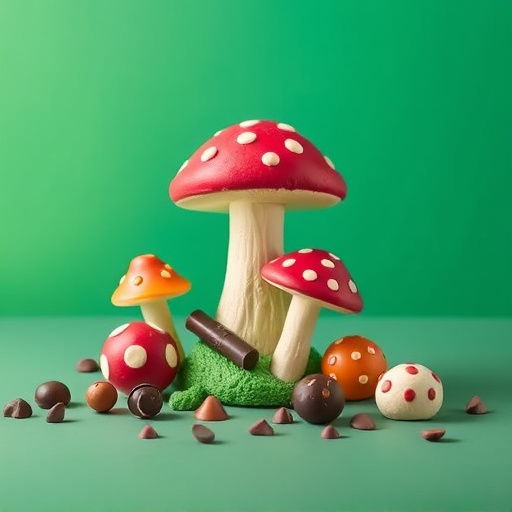 Vibrant Magic Mushroom Chocolates Collection
