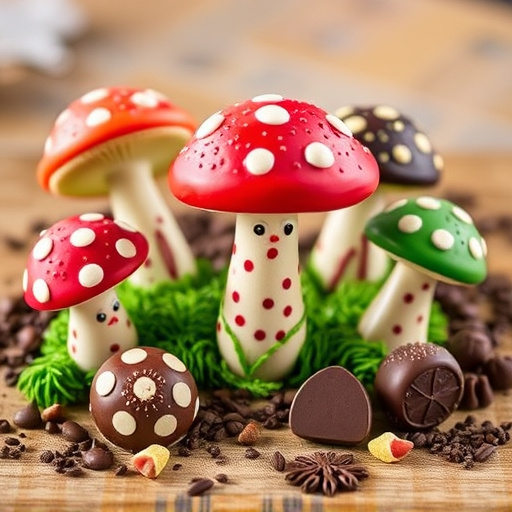 Vibrant Magic Mushroom Chocolates Collection