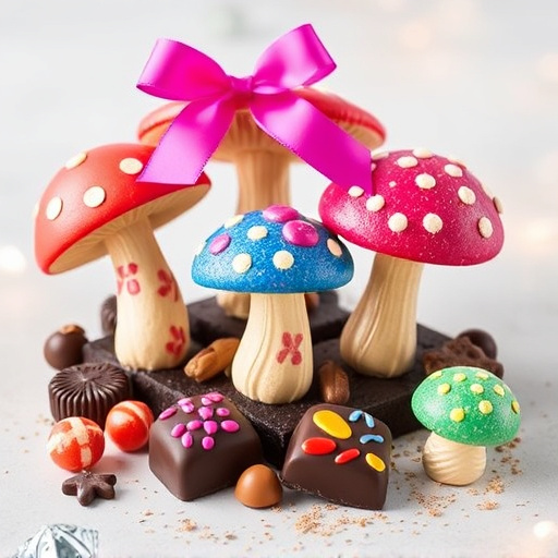 Vibrant Magic Mushroom Chocolates Collection