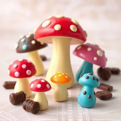 Vibrant Magic Mushroom Chocolates Collection