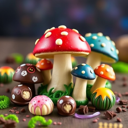 Vibrant Magic Mushroom Chocolates Collection