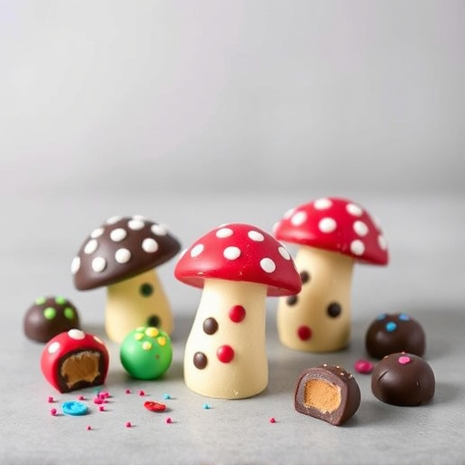 Vibrant Magic Mushroom Chocolates Collection