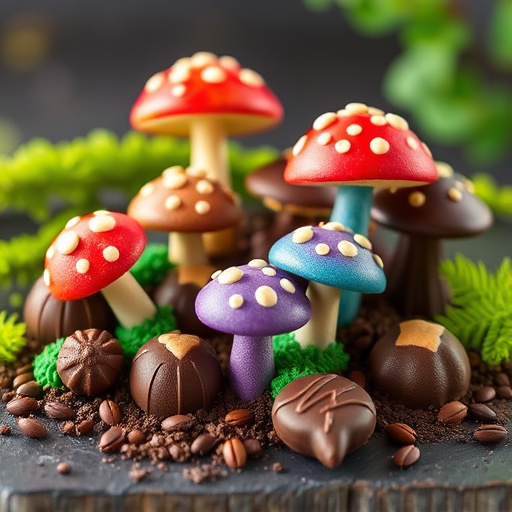 Vibrant Magic Mushroom Chocolates Collection
