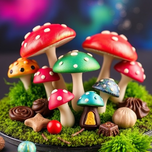 Vibrant Magic Mushroom Chocolates Collection