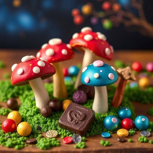 Vibrant Magic Mushroom Chocolates Collection