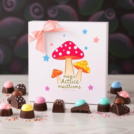 Vibrant Magic Mushroom Chocolates Collection
