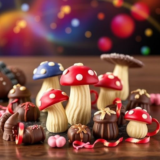 Vibrant Magic Mushroom Chocolates Collection
