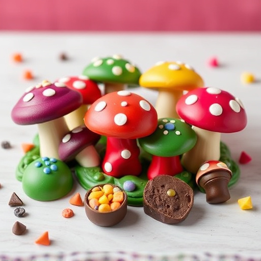 Vibrant Magic Mushroom Chocolates Collection