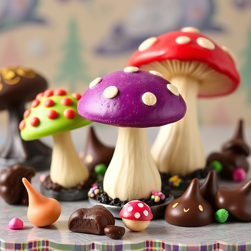 Vibrant Magic Mushroom Chocolates Collection