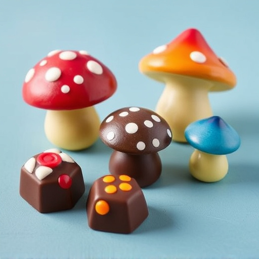 Vibrant Magic Mushroom Chocolates Collection