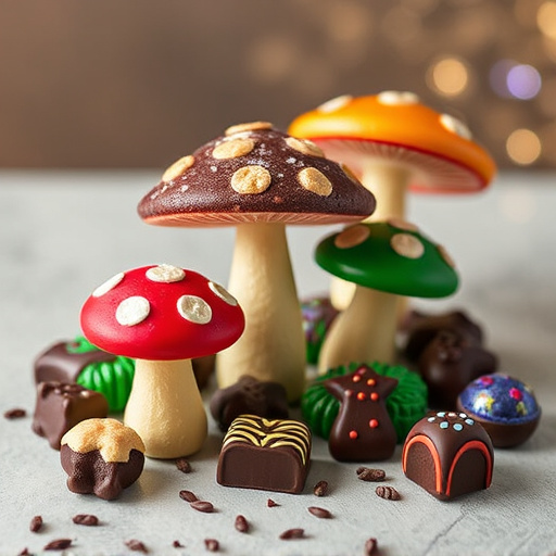 Vibrant Magic Mushroom Chocolates Collection