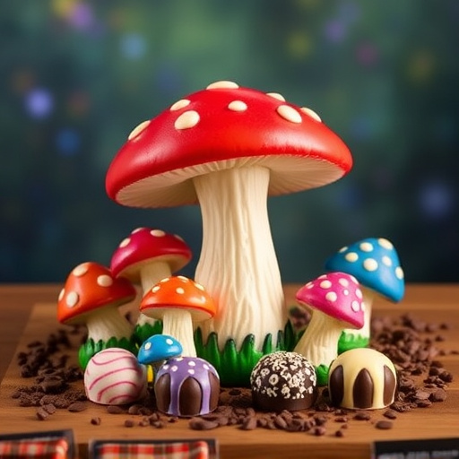 Vibrant Magic Mushroom Chocolates Collection
