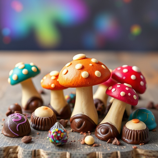 Vibrant Magic Mushroom Chocolates Collection