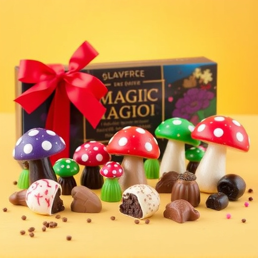 Vibrant Magic Mushroom Chocolates Collection