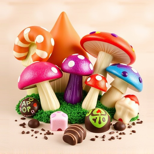 Vibrant Magic Mushroom Chocolates Collection
