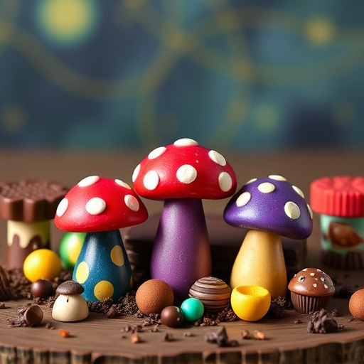 Vibrant Magic Mushroom Chocolates Collection