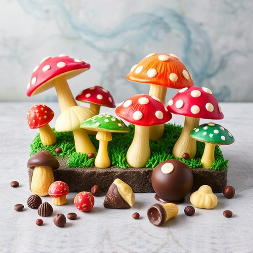 Vibrant Magic Mushroom Chocolates Collection