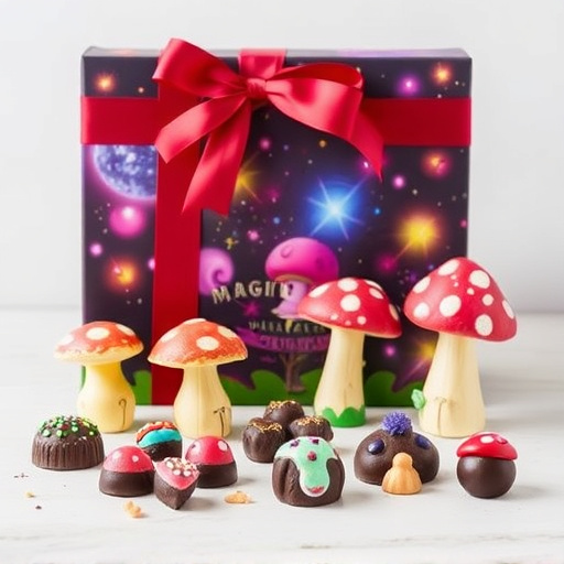 Vibrant Magic Mushroom Chocolates Collection
