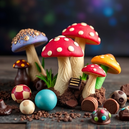 Vibrant Magic Mushroom Chocolates Collection